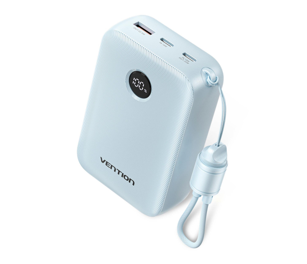 Vention Powerbank 20000mAh 2xUSB-C,USB-A z wyświetlaczem niebieski - 1543385 - zdjęcie